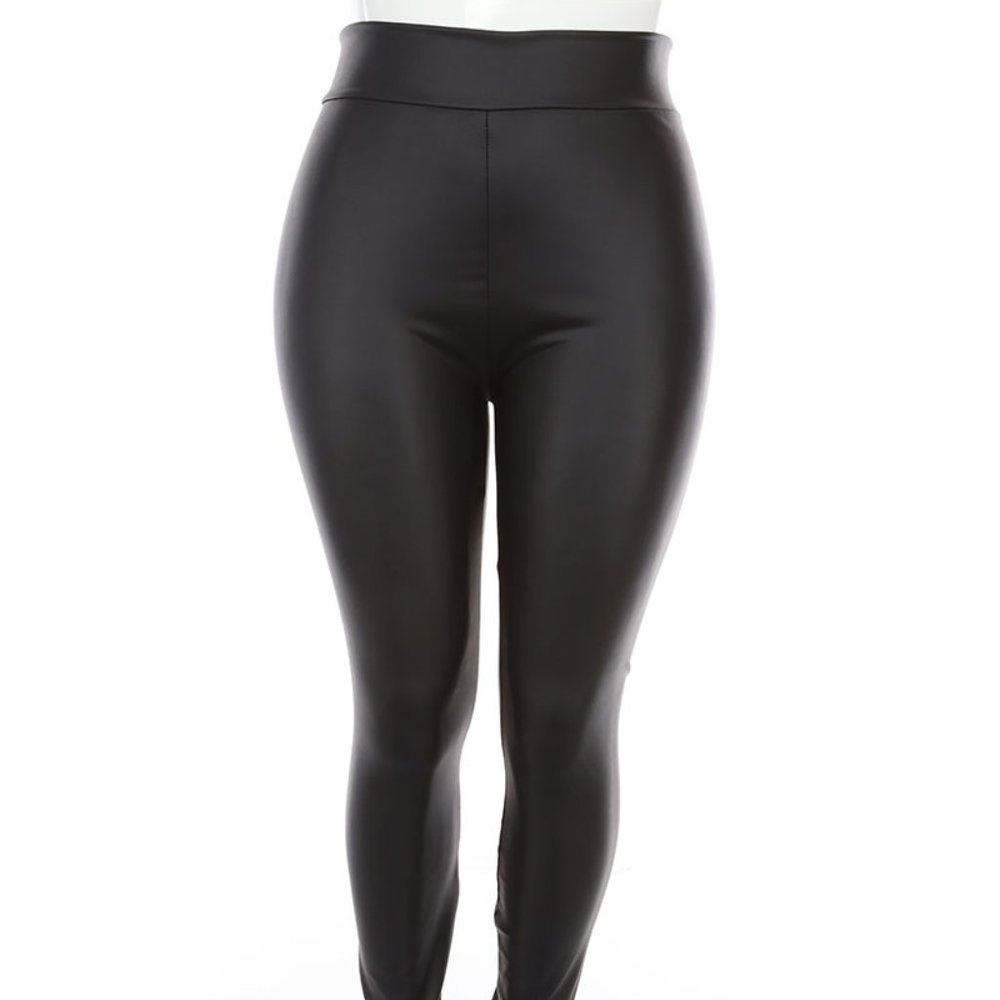 USA STYLE HIGH WAISTED BEAUTIFUL WOMEN LEATHER LEGGING PANTS PLUS SIZE XL,2X,3X